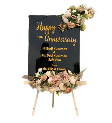 Papan Bunga Akrilik Langkai